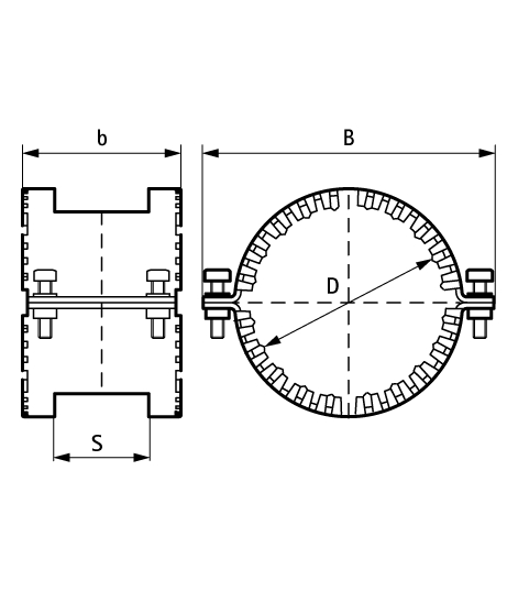 7440050 BIS Mengering® Kombi Kralle для труб walraven  - Вид №1