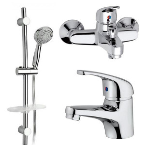 Paini Creta 42CRKIT3 - 3 в 1 комплект для раковины и ванны со стойкой