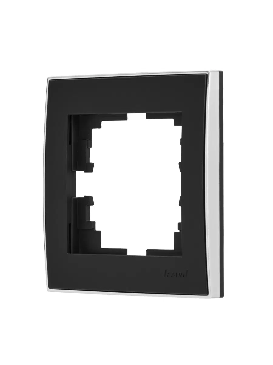RAIN Рамка одинарная с боковой белой вставкой черный LEZARD 703-4225-146 - Вид №1