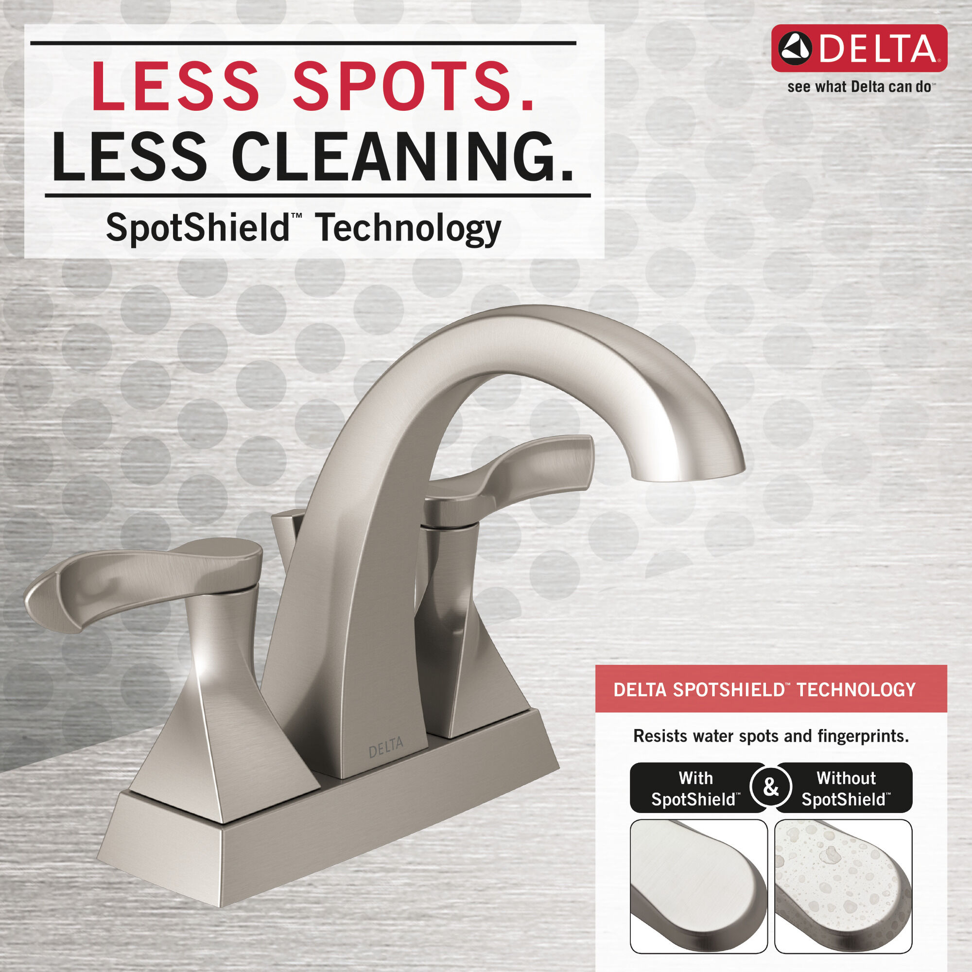 25741LF-SP Смеситель для ванной комнаты с двумя ручками Delta Faucet Everly Матовый никель Spotshield  - Вид №15