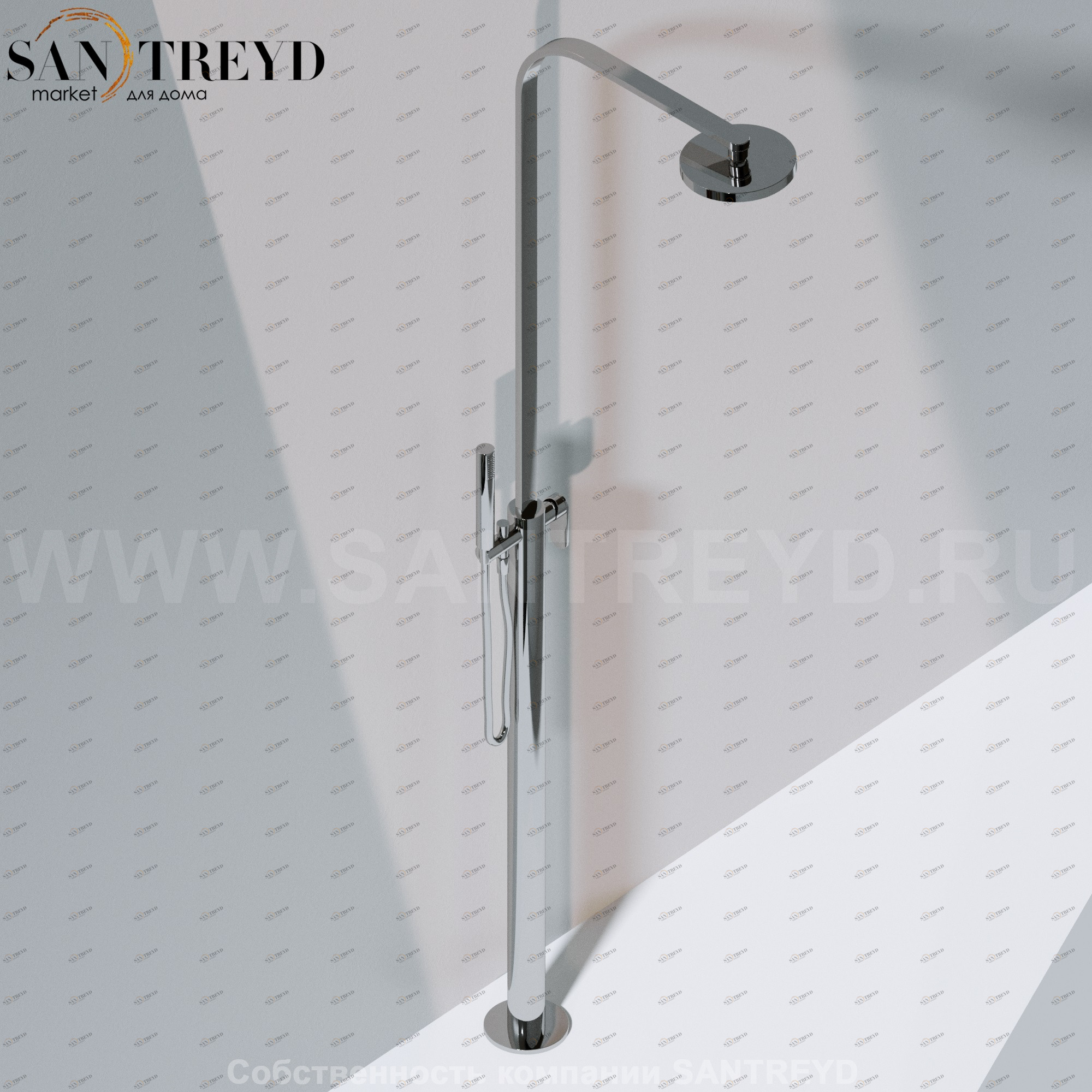 Flaminia ONE Напольная душевая система хромированная 112086 Ceramica Flaminia