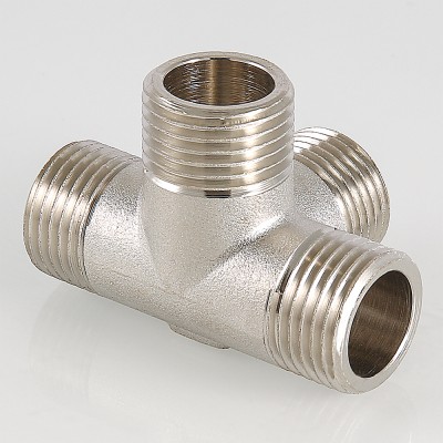 VTr.661.N.0004 Фитинг резьбовой – крестовина двухплоскостная Valtec ½  - Вид №14