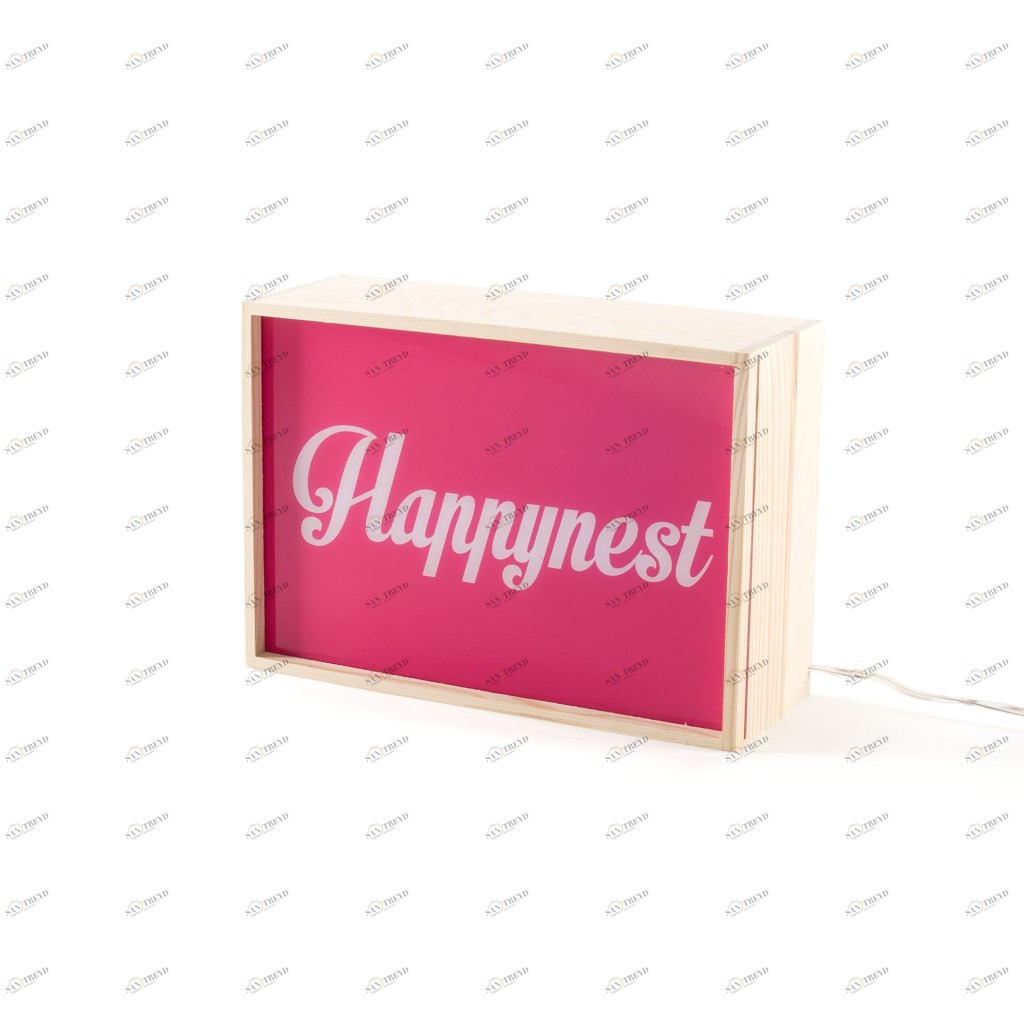 Настольная лампа 21х30 см розовая Lighthink Box 08340 SELETTI  00-3882471 Бежевый;розовый 