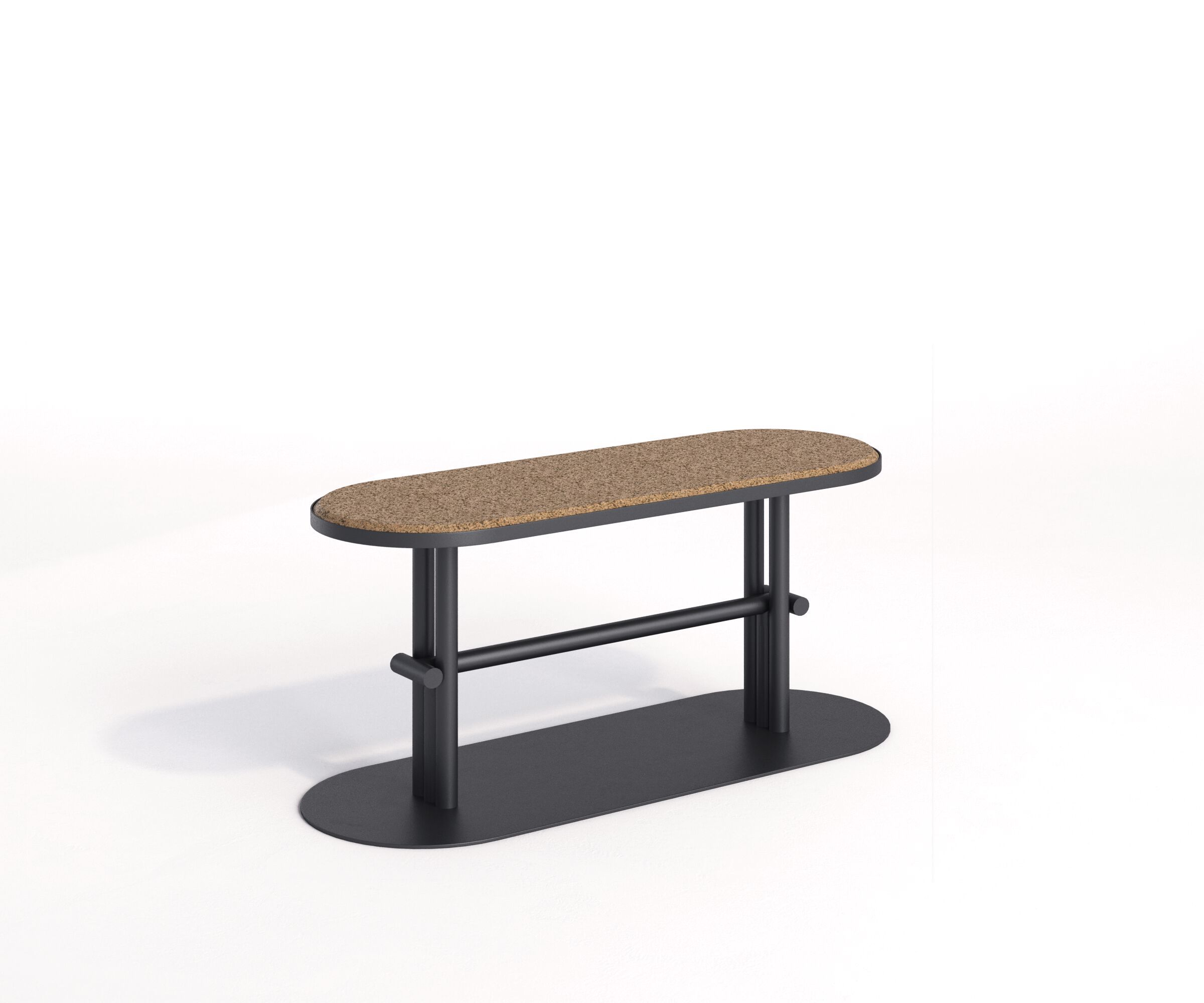 Стальная и пробковая садовая скамейка Joyf точка ARCH-00087097 - Вид №2