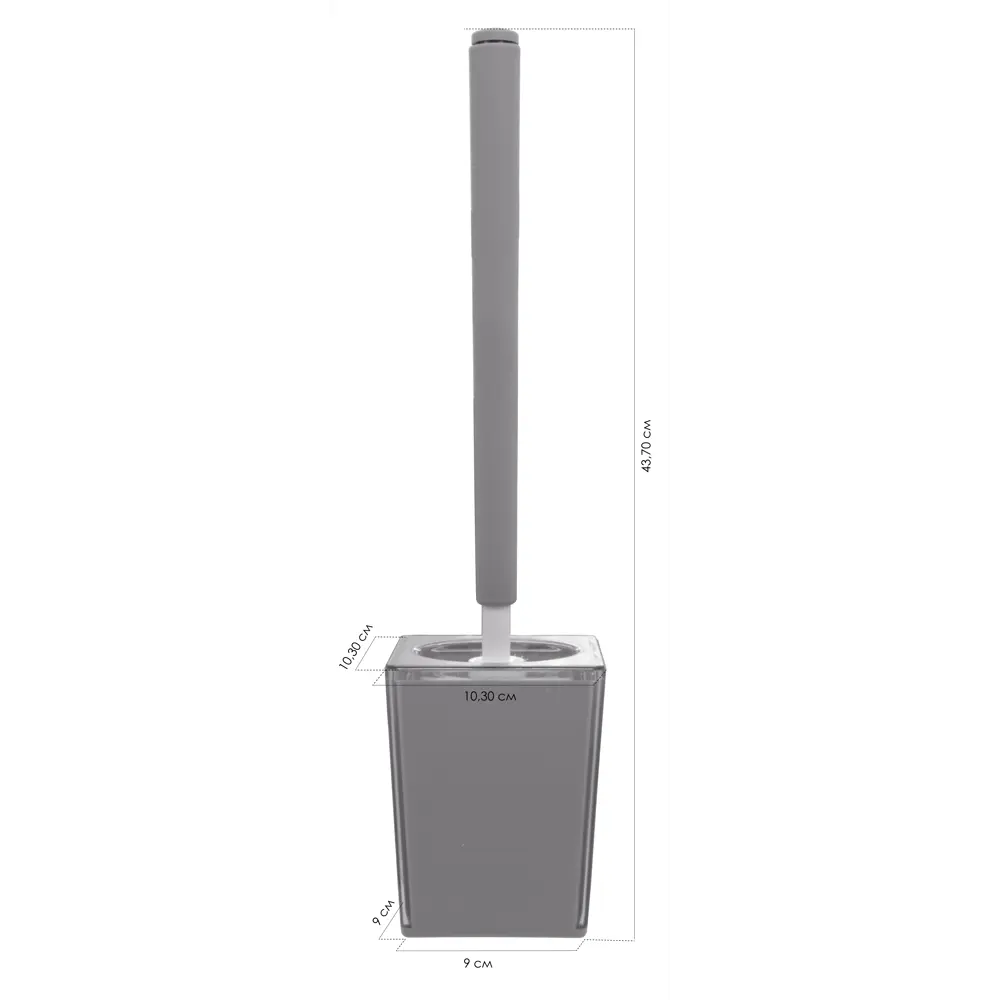 Ёршик для унитаза BEROSSI Spacy в подставке, дымчато-серый 89377093 STLM-1521288