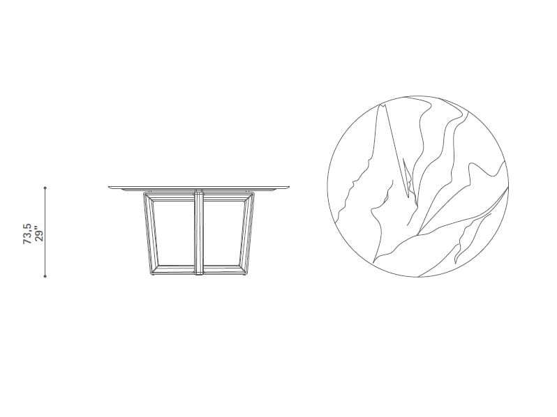 Круглый стол из массива дерева Poltrona Frau ARCH-00071943 - Вид №3