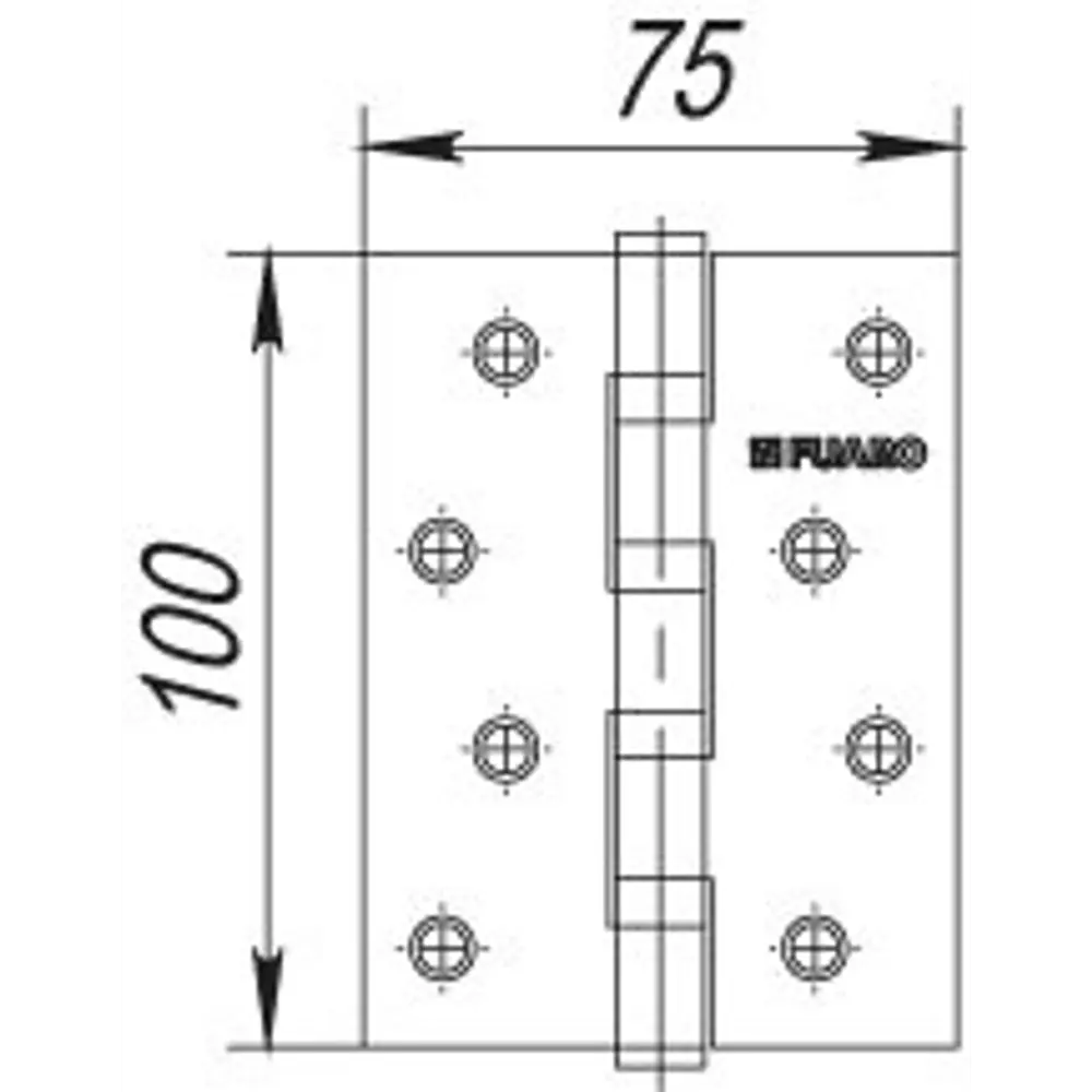 Универсальная дверная петля FUARO U1004BB-BL/BL матовый черный 82105968 Home STLM-0019063 - Вид №7