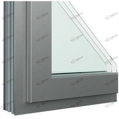 Agostinigroup Окно из алюминия и дерева с дверью fibex 500 h fibex inside sun-id-1450612