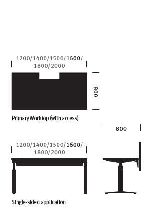 Рабочий стол с регулируемой высотой Herman Miller Ratio ARCH-00125749 - Вид №8