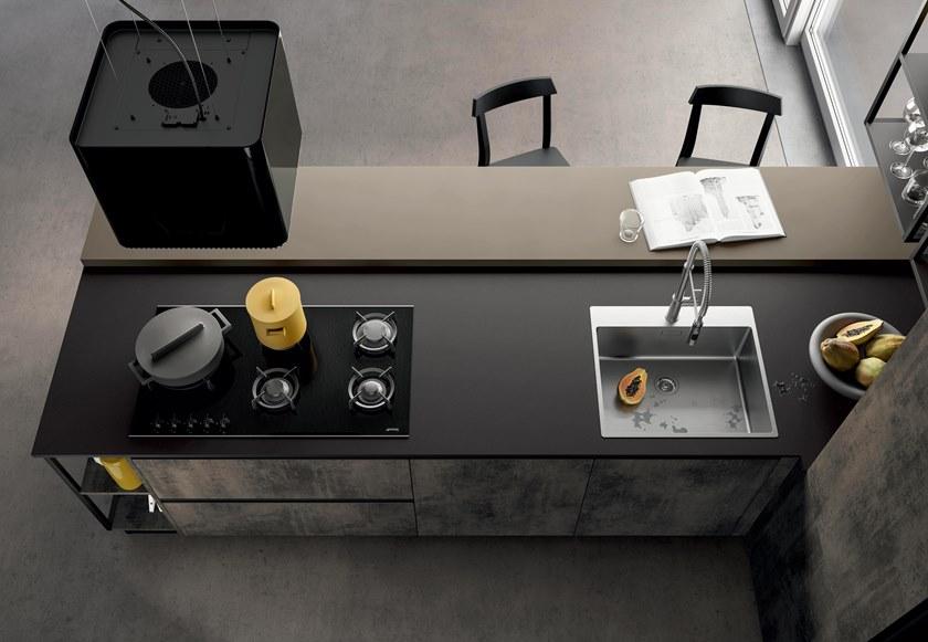 Febal Casa Кухня со встроенными ручками с полуостровом sun-id-1495985 - Вид №3