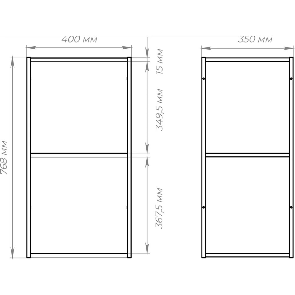 Навесной шкаф Konsensa Вельга 40×77×35 см белый матовый 89422268 STLM-1563206 - Вид №5