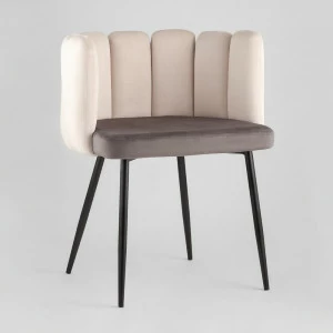 Кресло бежево-темно-серое "Карнавал" STOOL GROUP ДИЗАЙНЕРСКИЕ 00-3881868 Бежевый;серый