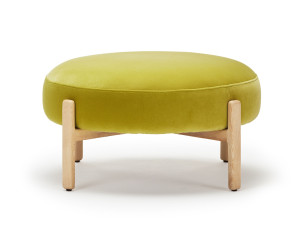 Круглый пуф из ткани