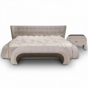 Кровать двуспальная 180х200 бежевая Meridian KELLY LOUNGE ДИЗАЙНЕРСКИЕ 094398 Бежевый