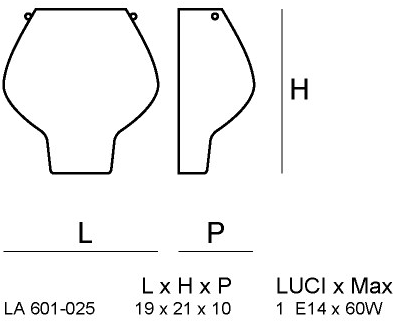 Siru Настенный светильник из муранского стекла London La601-025 - Вид №1