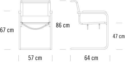 Thonet Садовый стул консольный с подлокотниками S 33 sun-id-1441099 - Вид №1