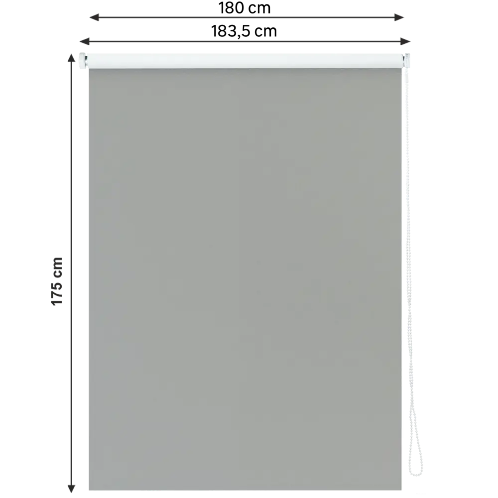 Штора рулонная блэкаут Inspire Santos 180x175 см серая Granit 3 82692259 STLM-2205514 - Вид №1