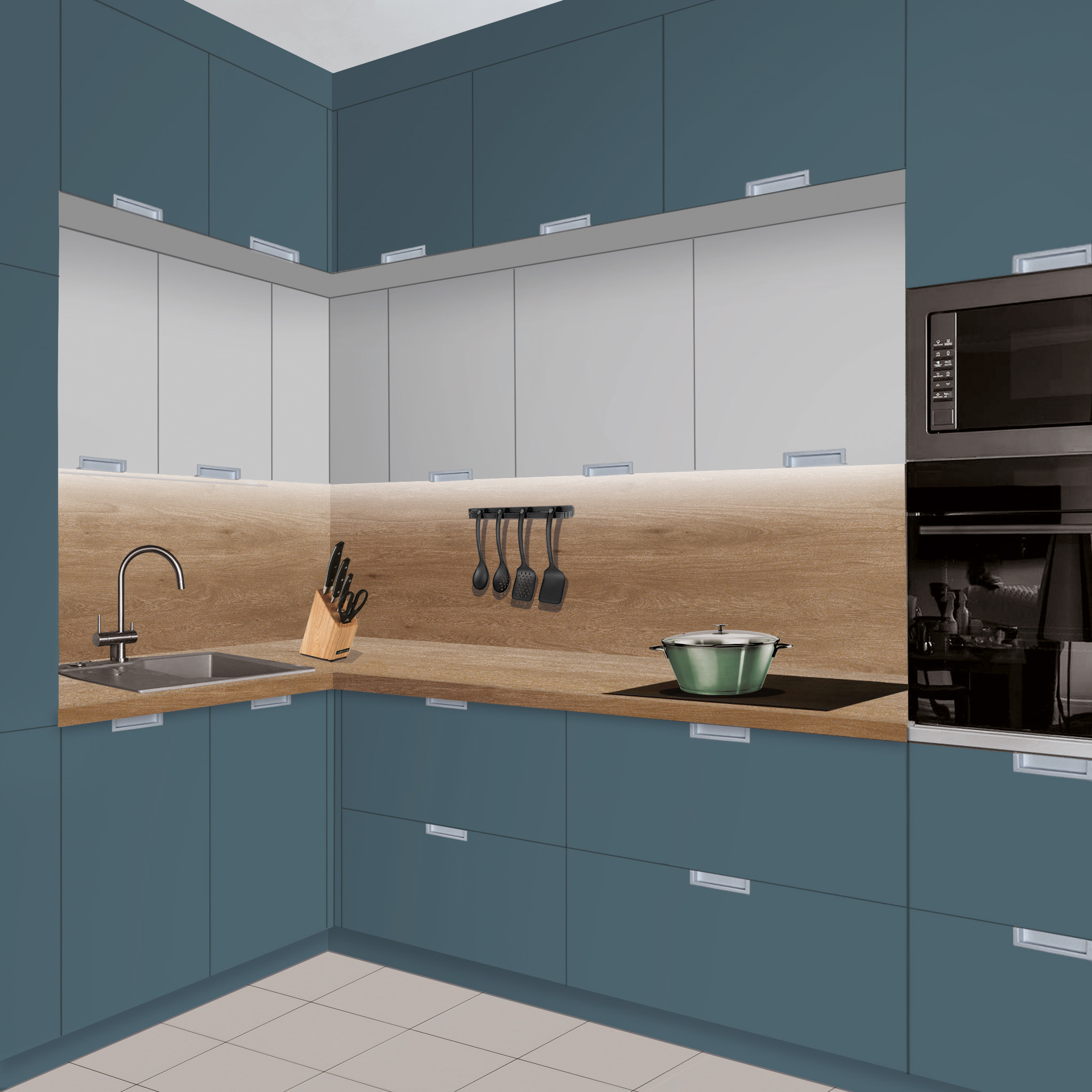 Кухонные гарнитуры ТЕТРИС Северный вечер SIDAK SIST741-13897