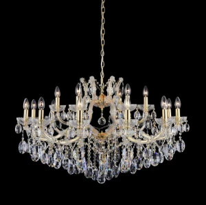 Подвесная люстра Crystal Lux Hollywood SP12+6 Gold золото CRYSTAL LUX ДИЗАЙНЕРСКИЕ, HOLLYWOOD 220846 Золотой