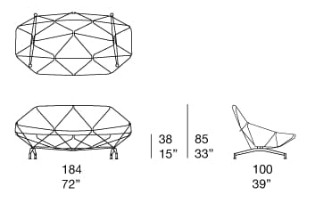 2-местный садовый диван из нержавеющей стали и ткани Paola Lenti Alma ARCH-00152141 - Вид №10