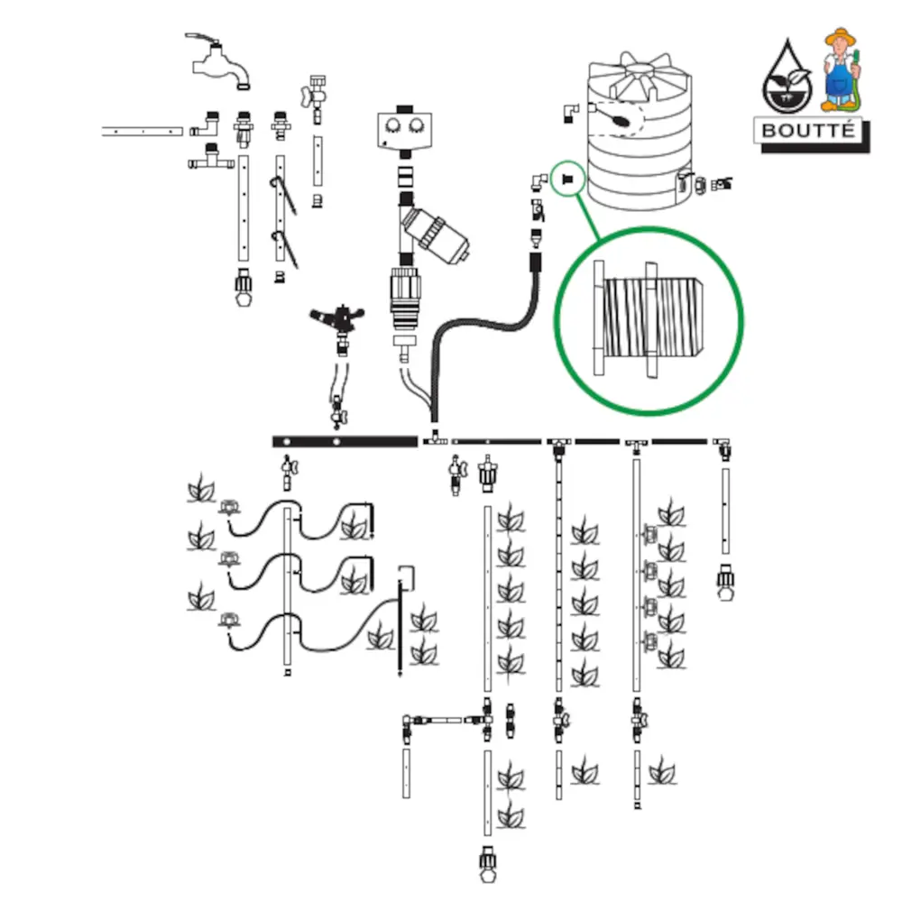 Штуцер для бочки BOUTTE 3/4" латунный с наружной резьбой 87271024 STLM-0953458 - Вид №2