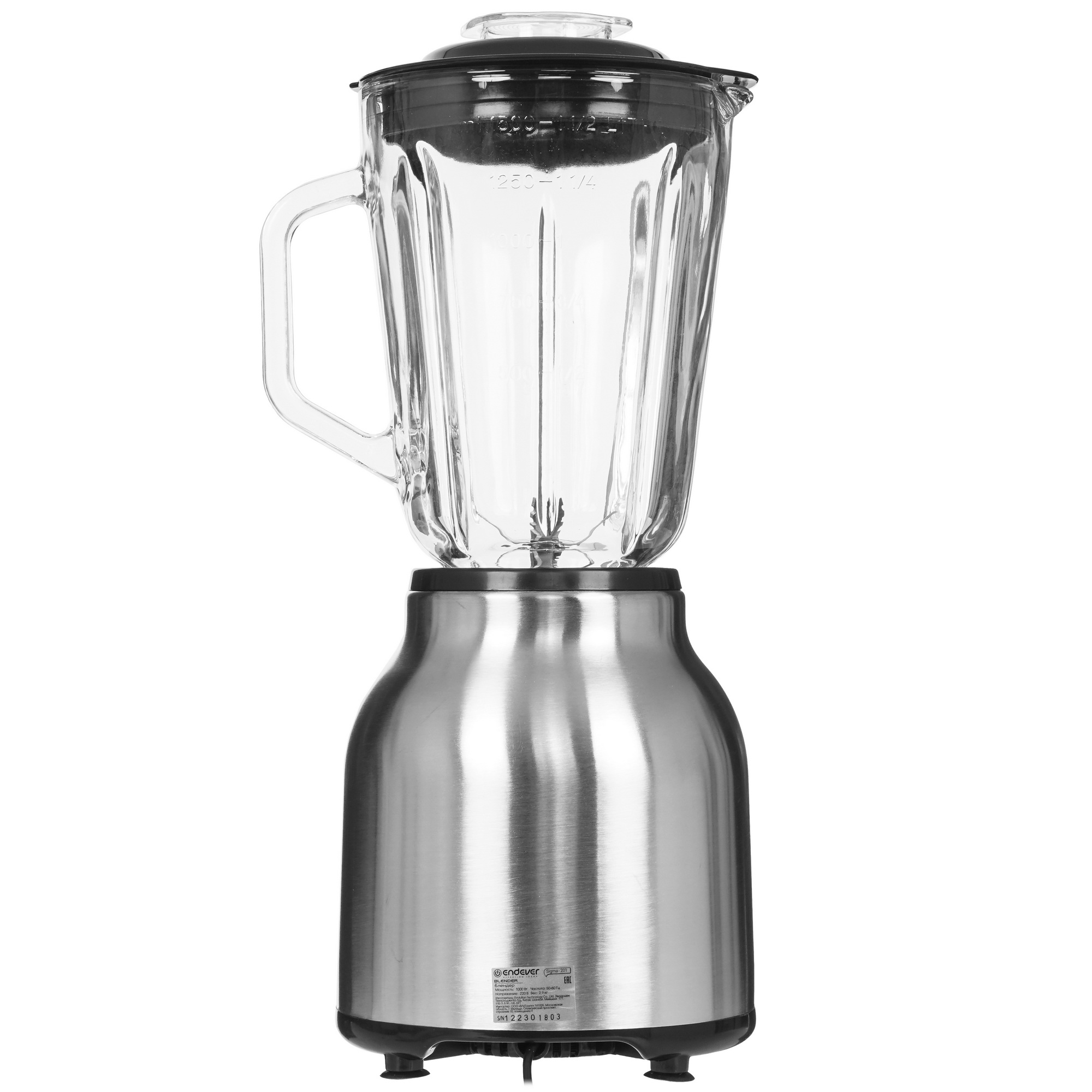 9082703 Блендер стационарный Endever SIGMA-201 серебристый STDN-0078418 - Вид №4