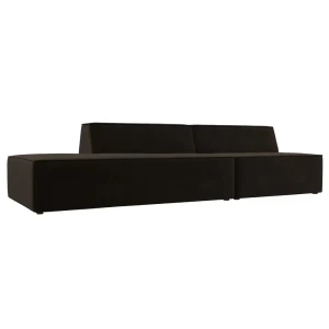 91793480 Диван Лига Диванов Монс 119469L 280x70x110 см вельвет цвет коричневый STLM-1493532