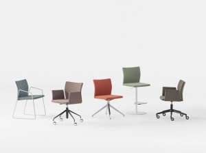 Тканевый поворотный мягкий стул