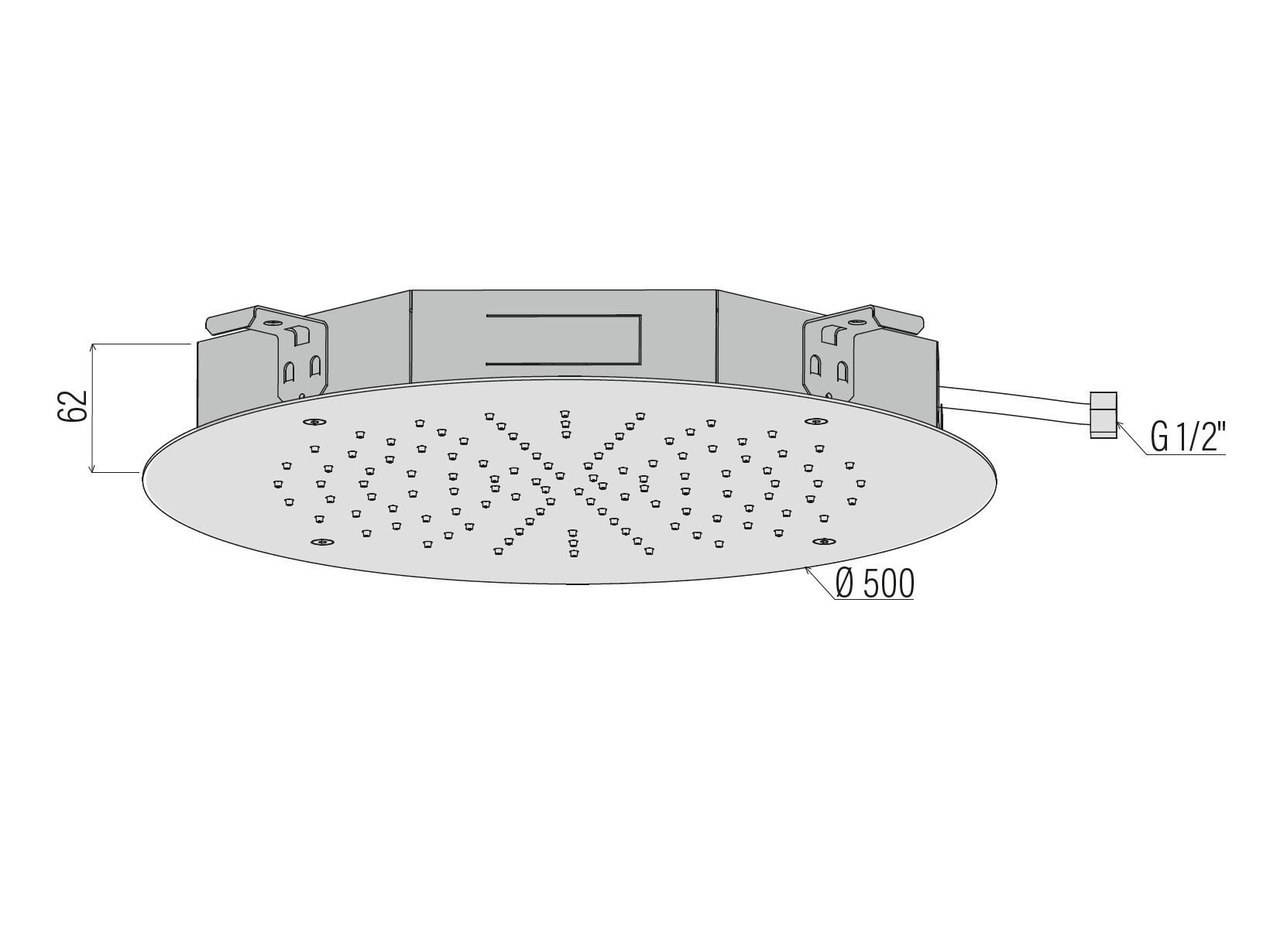 Встраиваемая потолочная душевая головка из нержавеющей стали Amphora Reel ARCH-00122668 - Вид №3