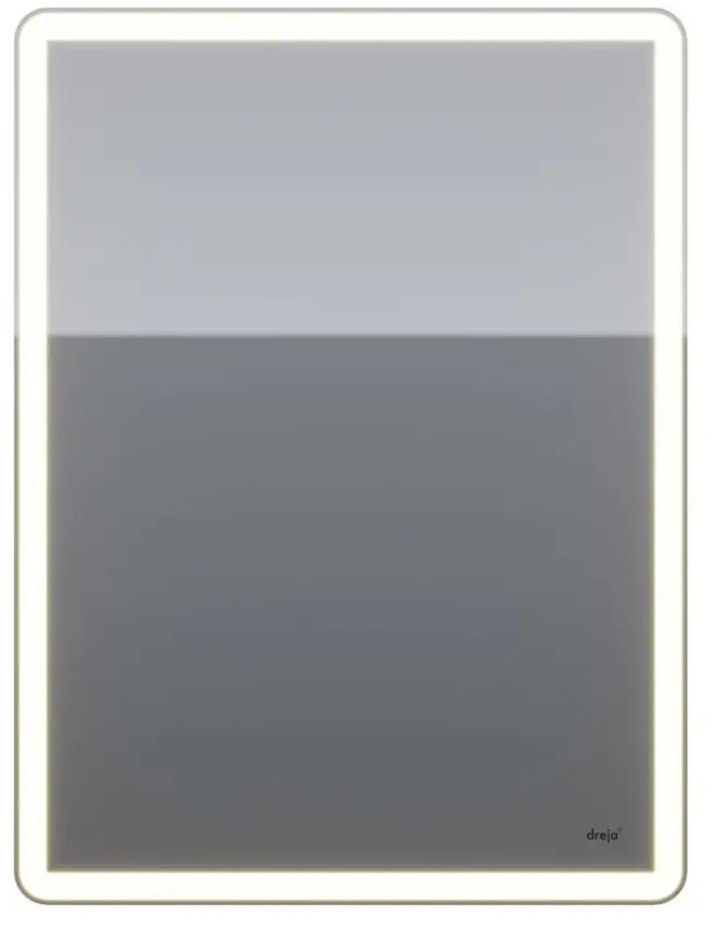 91424327 Зеркальный шкаф для ванной Dreja Point 99.9032 подвесной LED-подстветка 80x60см цвет белый STLM-0987687