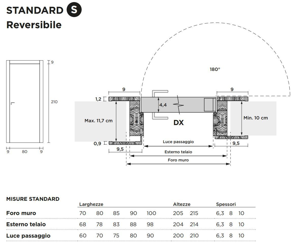 Распашная дверь с выдвижными петлями Venus Design Вера ARCH-00037268 - Вид №4