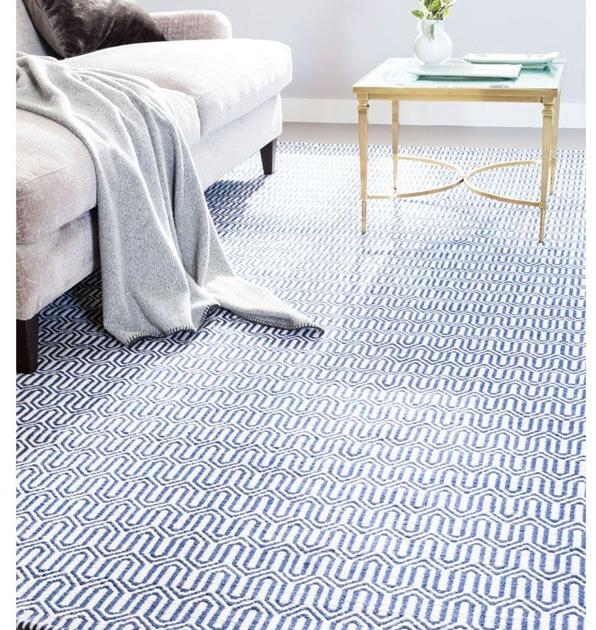 Gancedo Прямоугольный шерстяной коврик с геометрическими мотивами Dhurries sun-id-1442383 - Вид №1