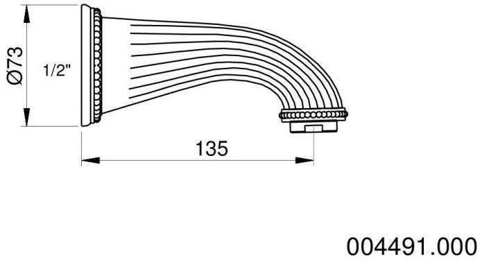 Bronces Mestre Настенный излив для ванны Shower system 004491.000.00 - Вид №1