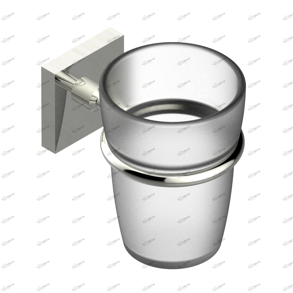 G79-536 Стакан настенный для зубных щёток Thg-paris Cubica Матовый никель G79-536 CAT.C