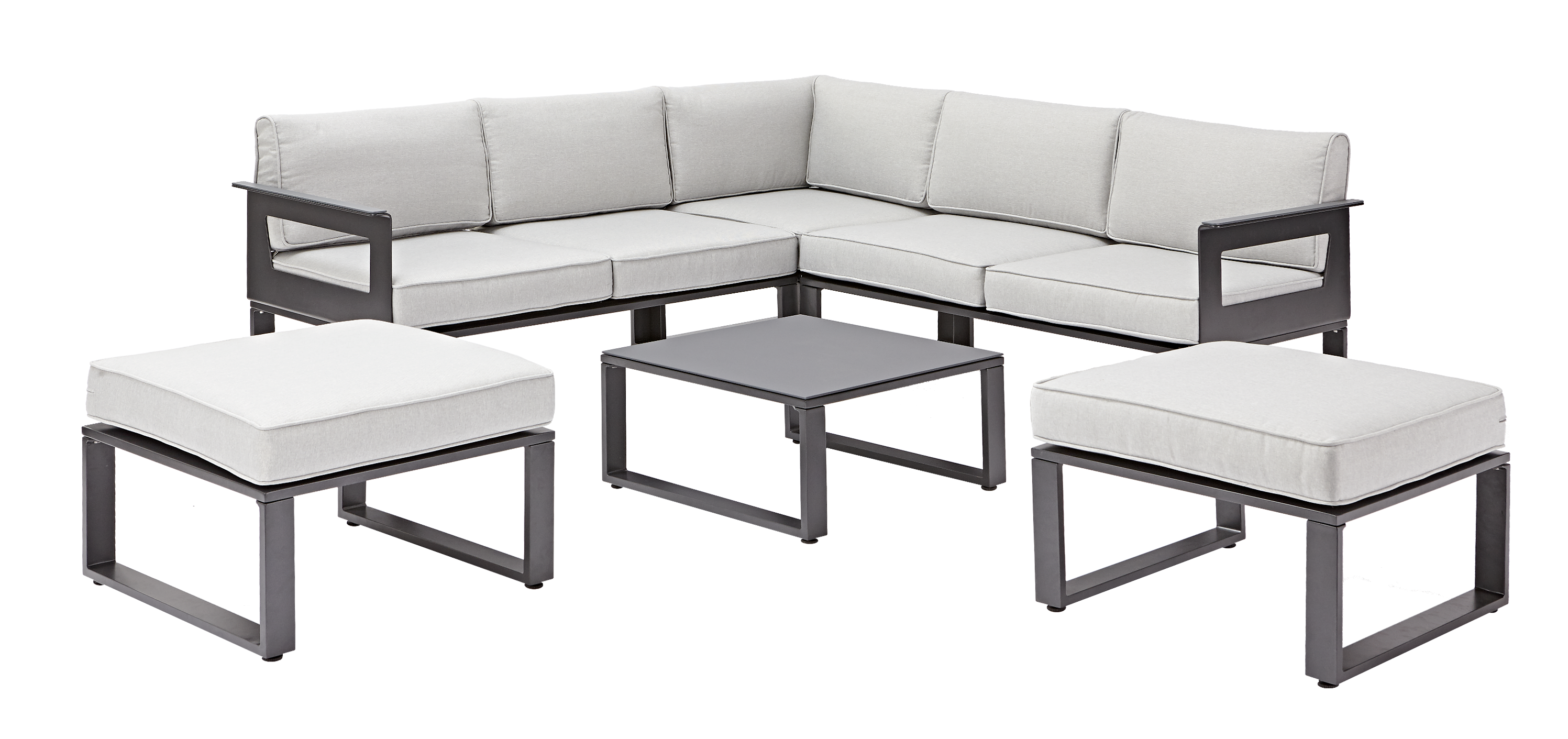 NATERIAL Odyssea - Садовый комплект с 7 местами и стеклянным столом 87082121 STLM-0073139 - Вид №1