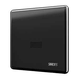 01066 Инфракрасное чёрное устройство смыва для писсуара, с монтажной коробкой, 6 В SANELA