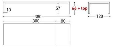 Varaschin Садовый стол раздвижной из hpl Dolmen 182l - Вид №7