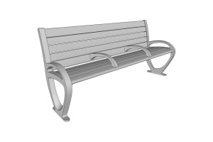 FSRT99 Скамейка трио  Forms-surfaces