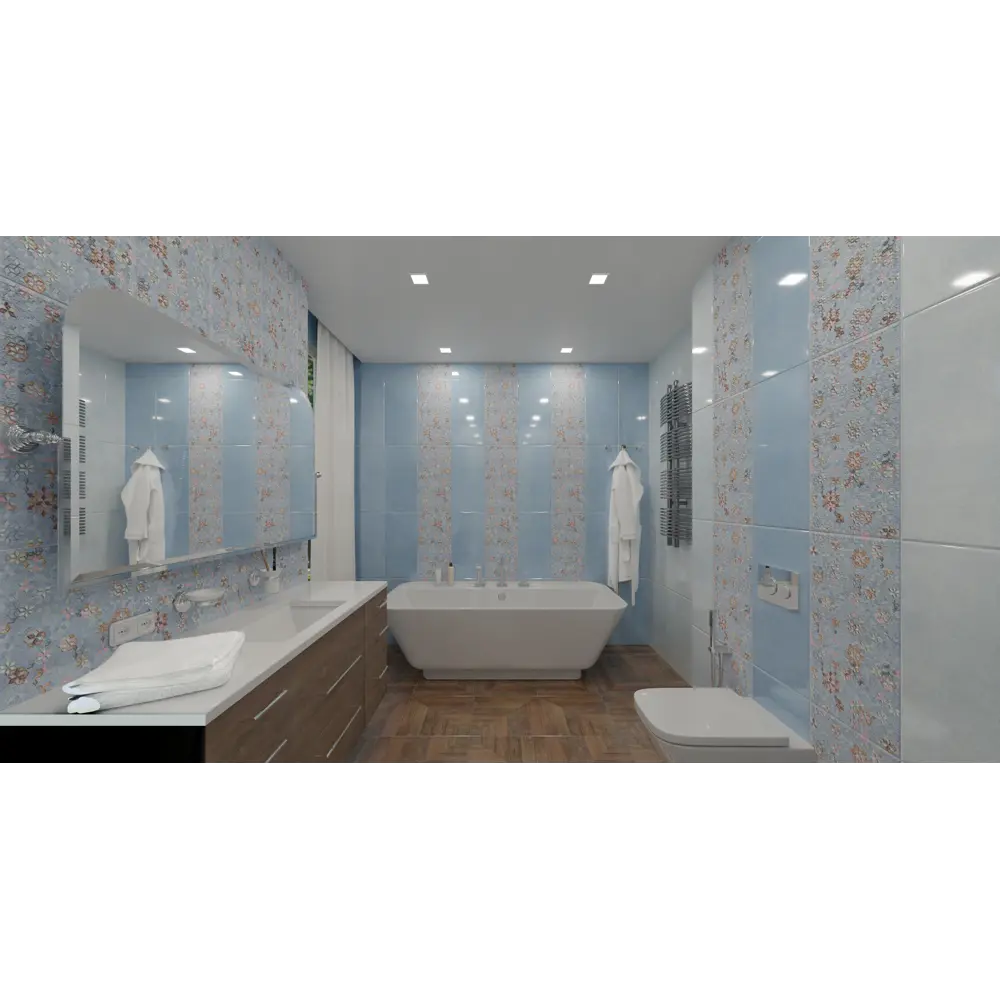 Плитка настенная Bloom Light 30x60 см 1.62 м² цвет светло-голубой Santreyd STLM-2155148 - Вид №4