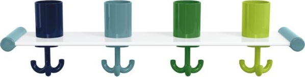 800.03.402 Подставка для зубных щеток с крючками, 4 места HEWI Kids - Вид №2