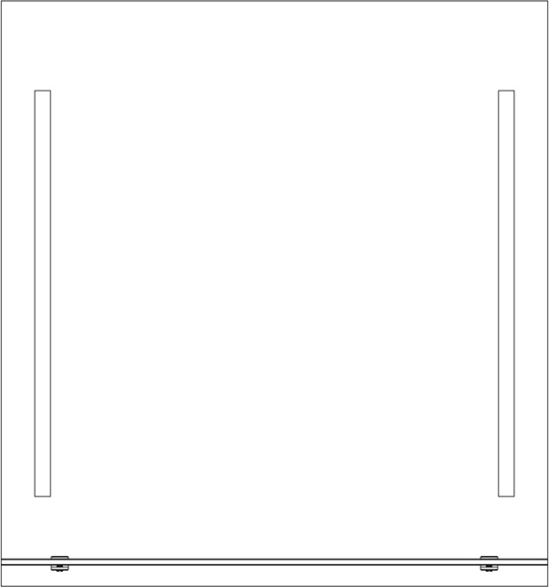 BY 2163 Зеркало с полочкой 70 cm с 2-мя встроенными LED-светильниками 11 W EVOFORM Ledline-S - Вид №1