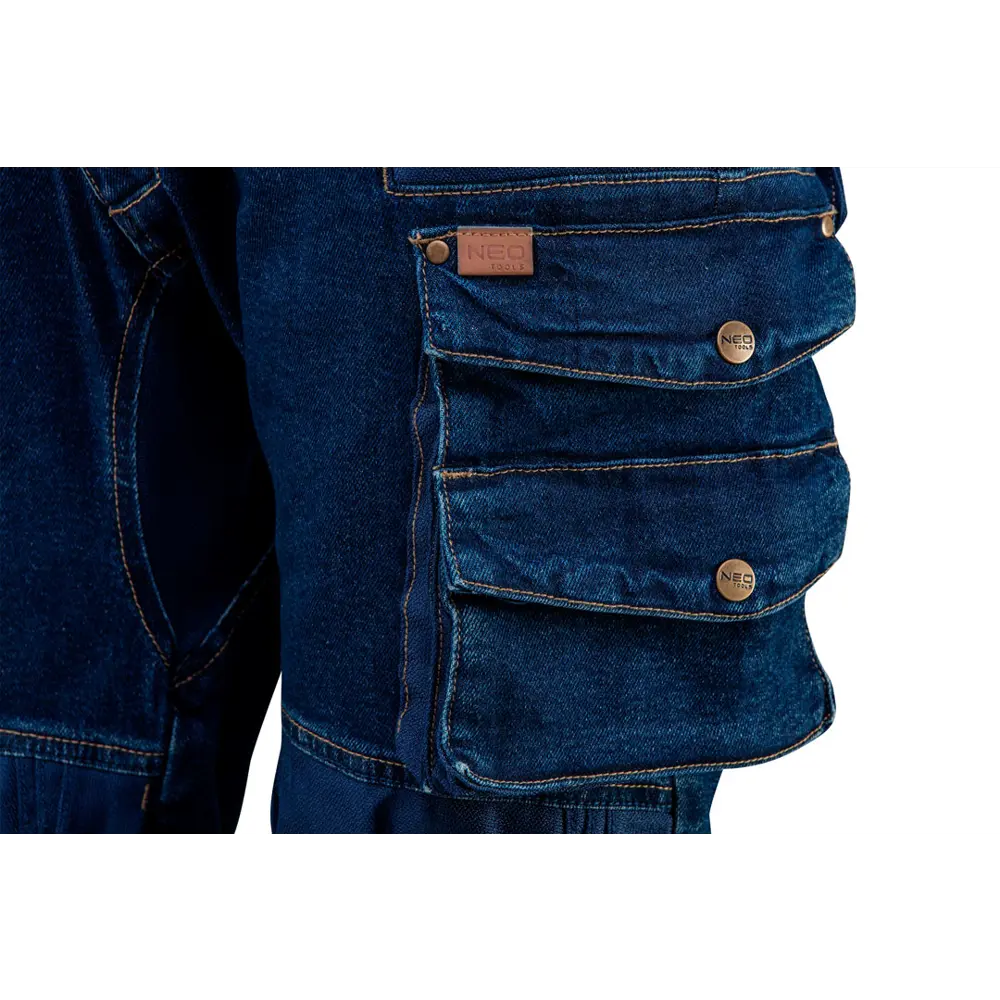 Брюки рабочие с усилением колена Neo Tools Denim синие размер L рост 181-184 83303323 STLM-2082994  - Вид №4