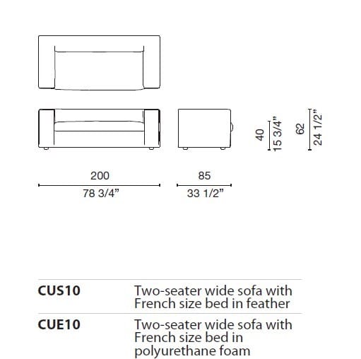 Двуспальный диван-кровать из ткани CAPPELLINI CUBA 25 SOFA-BED ARCH-00138089 - Вид №2