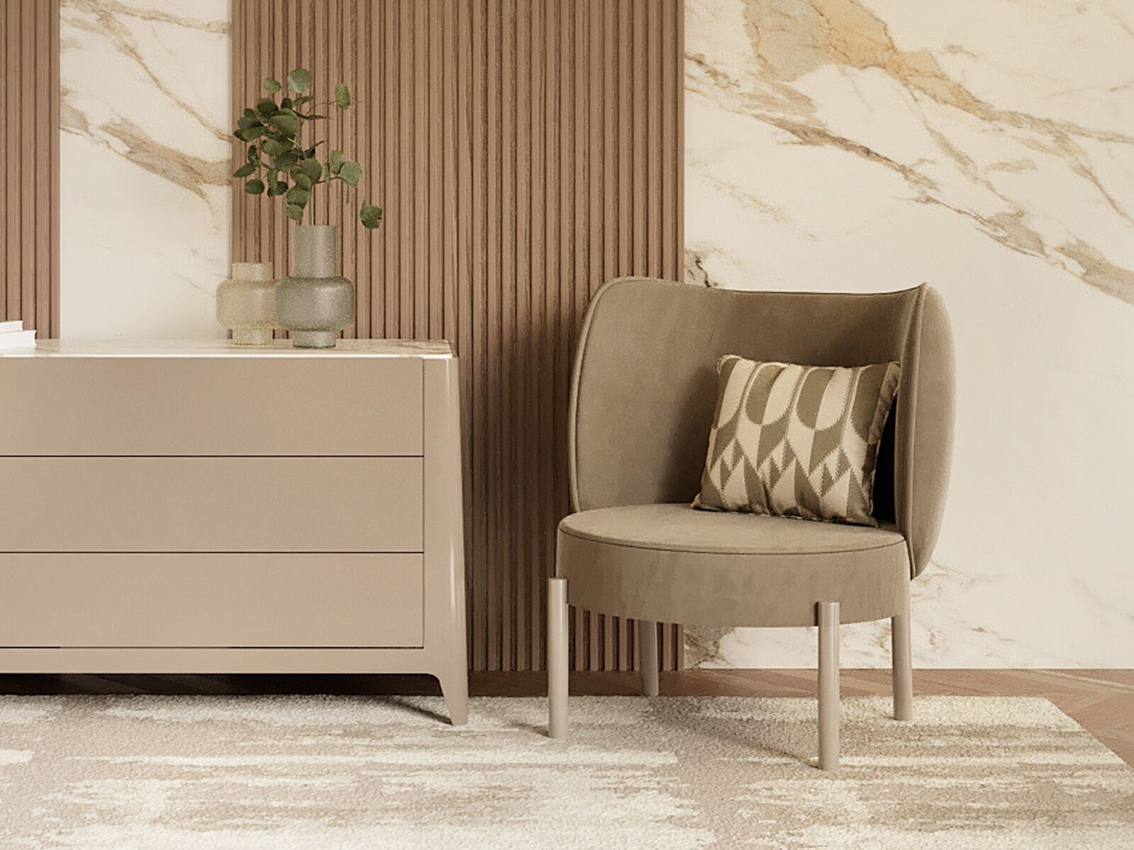 Тканевое кресло ANA ROQUE INTERIORS Городская ARCH-00032300 - Вид №3