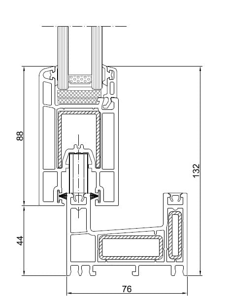 Раздвижные окна из ПВХ с двойным остеклением Schulz Italia EVO SLIDE ARCH-00002599 - Вид №4