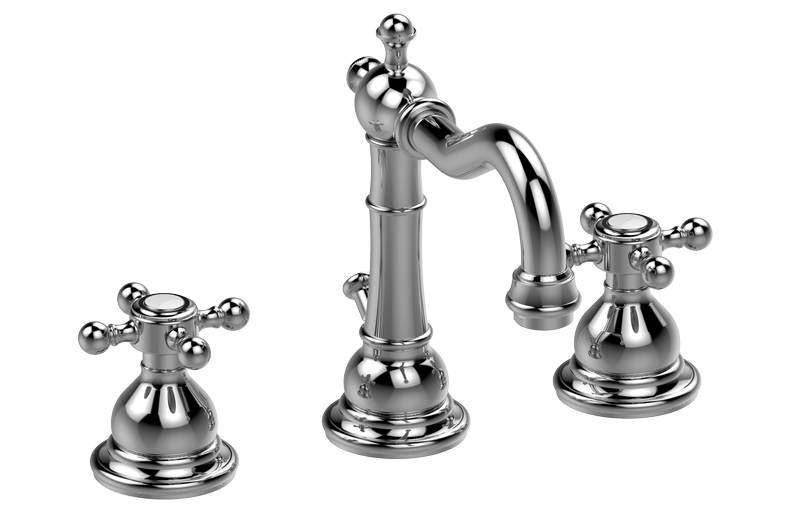 E-2500-C2 Three-hole washbasin mixer with manual pop-up waste GRAFF Adley