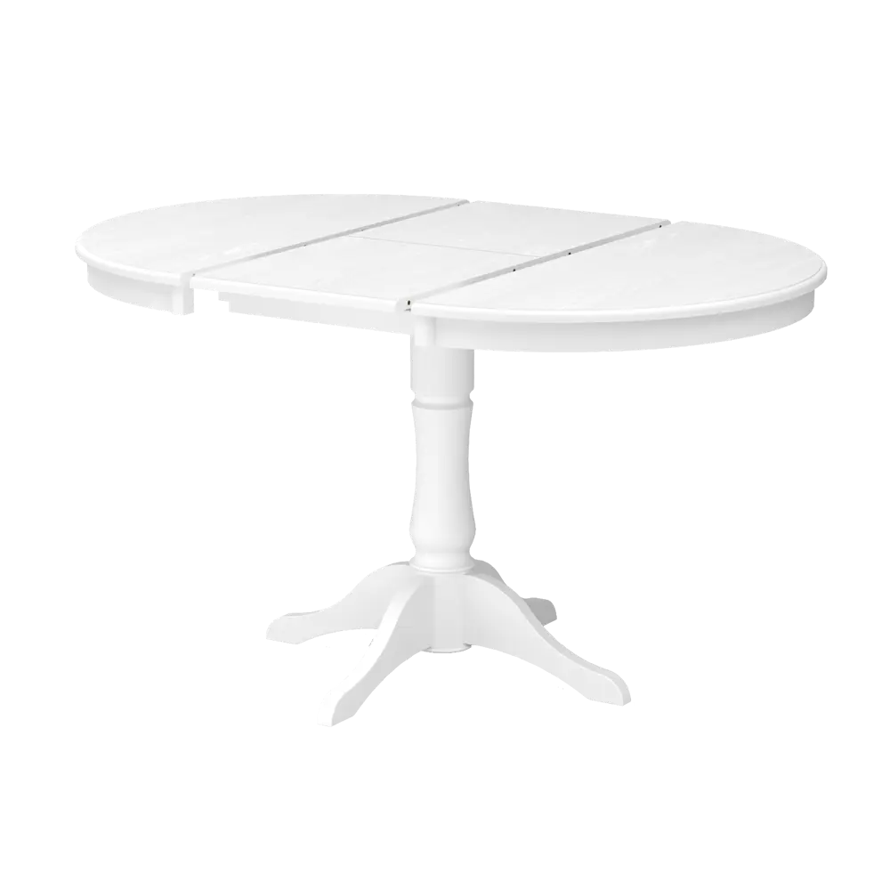 Стол кухонный Delinia Версаль раскладной 90-130x90 см круг МДФ цвет белый STLM-2044280 - Вид №2