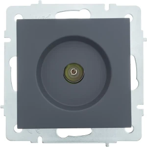 Розетка ТВ Lezard Vesna графит для скрытого монтажа 87651711