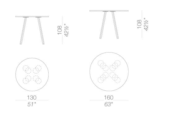 Высокий круглый дубовый стол Lapalma ОРИ ARCH-00066709 - Вид №9