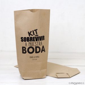 E853.14.1 PERS. Набор индивидуальных крафт-сумок для свадьбы Набор из 50 единиц. Dekoraniaevents Bodas